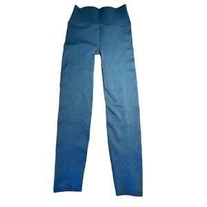 Fabletics Leggings High Waisted Sculptknit Size Small Pull On Stretch Crop Blue